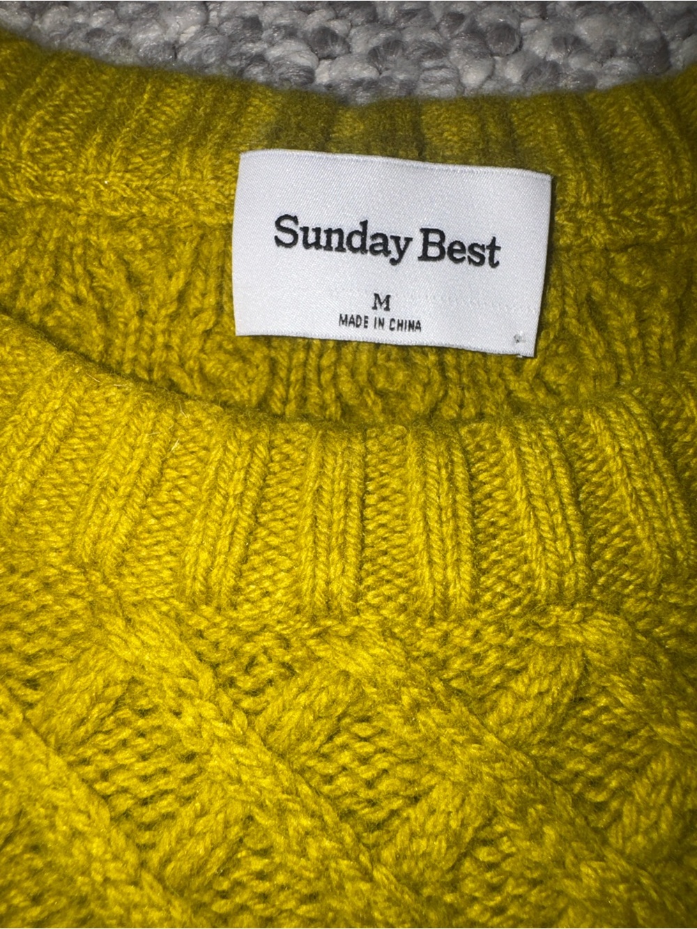 Aritzia —Sunday Best — Bright Green, Oversized Cable Knit Peggy Sweater - Picture 2 of 5
